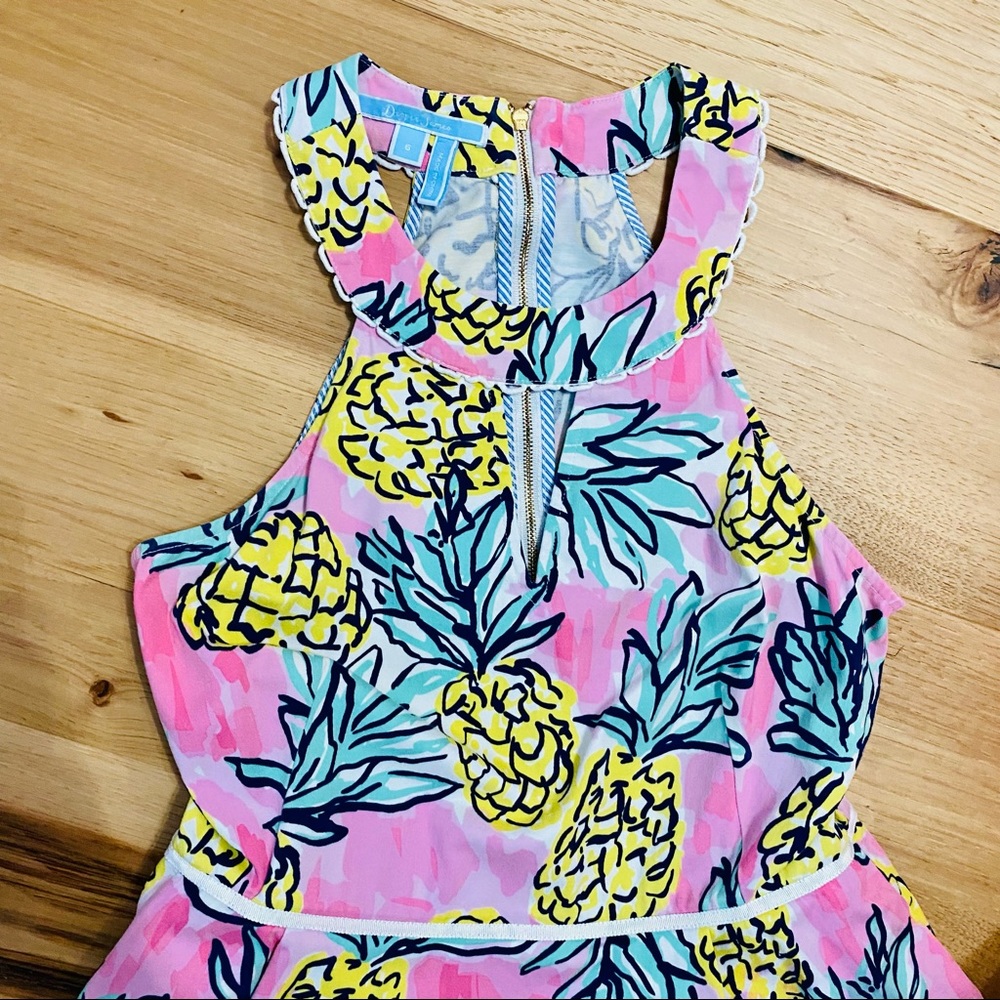 Draper James Pineapple Halter Dress sz 6 EUC - Picture 15 of 16
